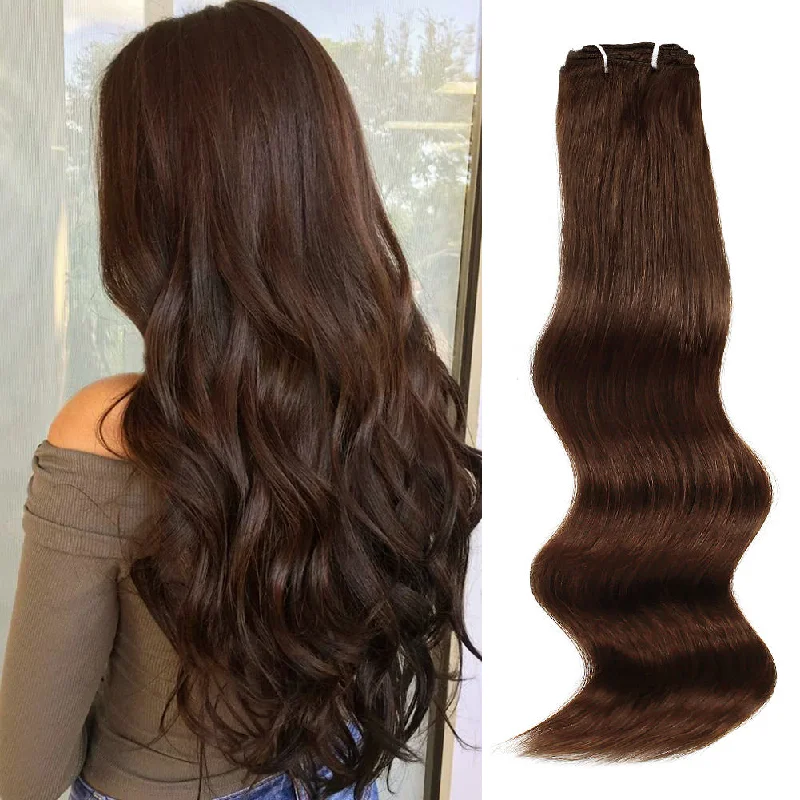 105G Dark Brown 2# Clip in Hair Extensions