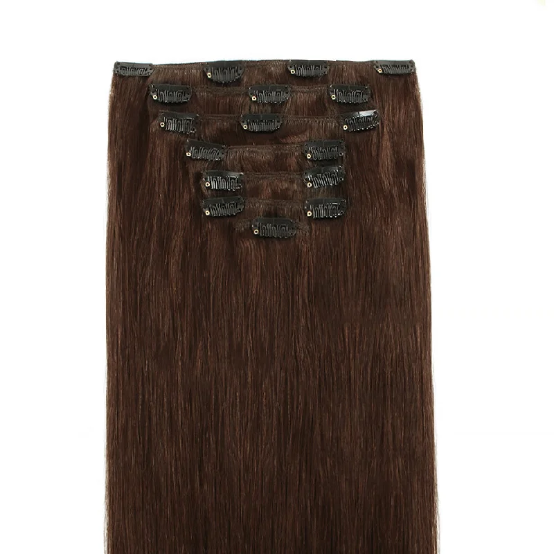 105G Dark Brown 2# Clip in Hair Extensions