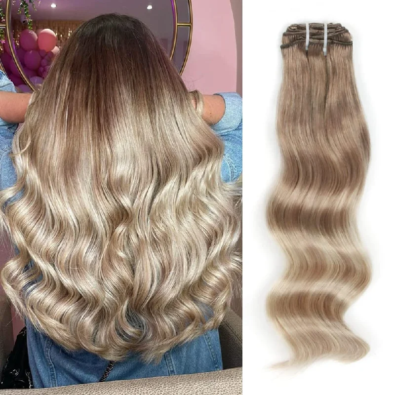 105G Highlights 8/60/18# Clip in Hair Extensions