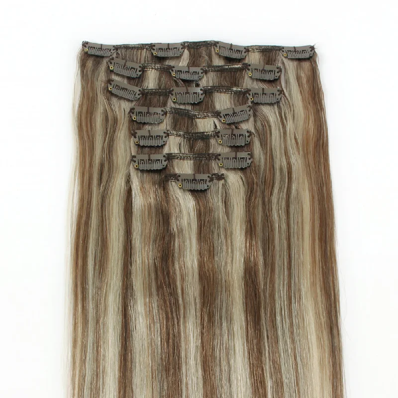 105G Highlights P8/60# Clip in Hair Extensions