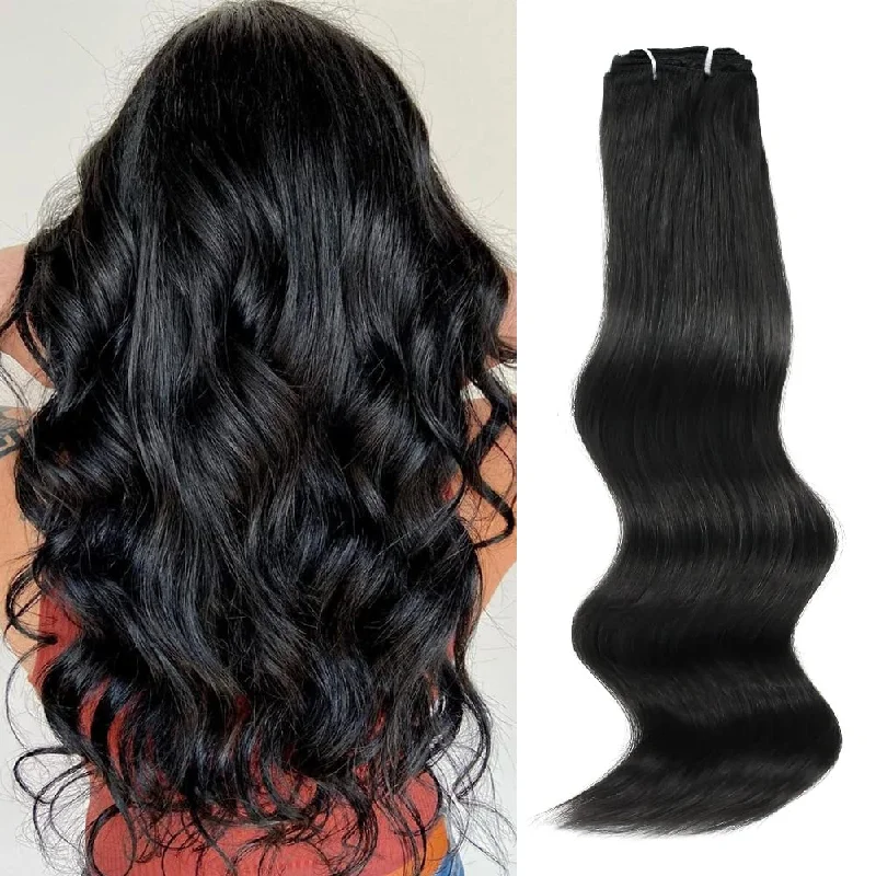 105G Jet Black 1# Clip in Hair Extensions