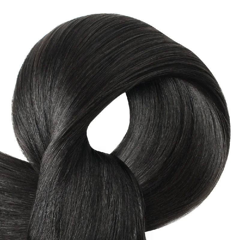 105G Jet Black 1# Clip in Hair Extensions