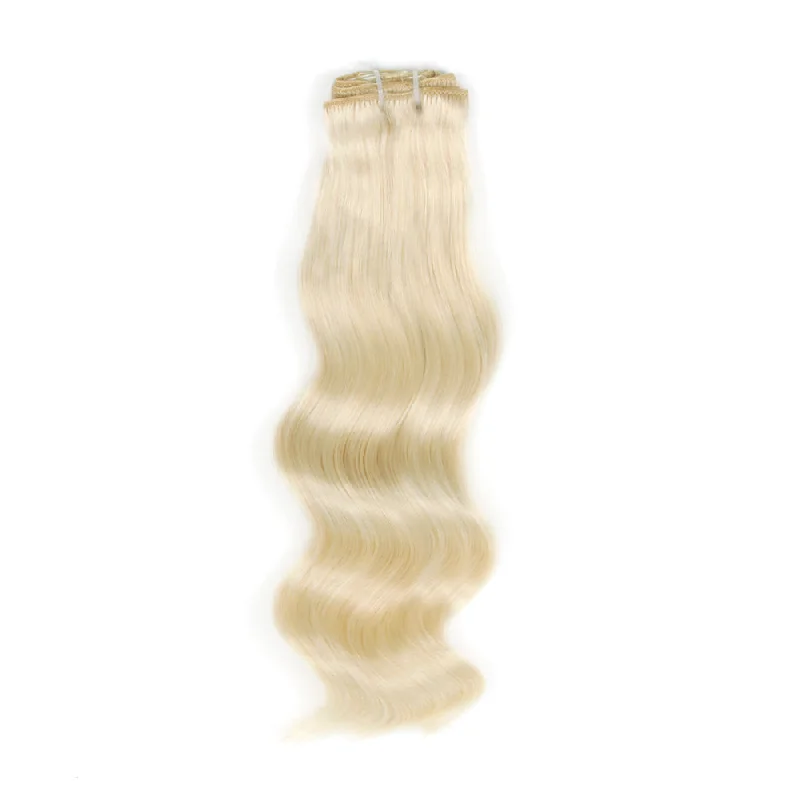 105G Platinum Blonde 60# Clip in Hair Extensions 14""18"" & 22""