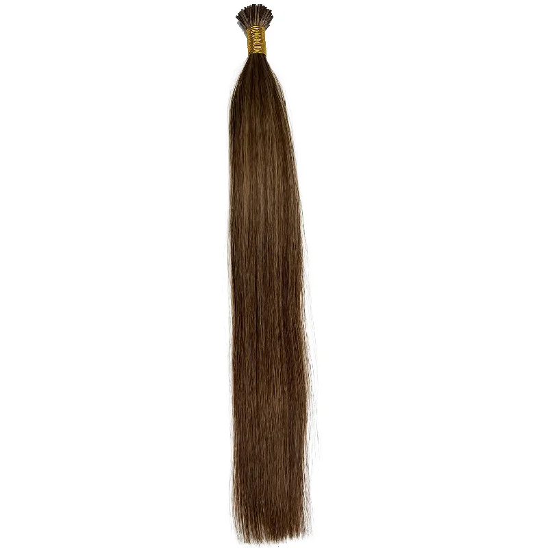 10A I-Tip Silky Straight Human Hair Extension P#4/8