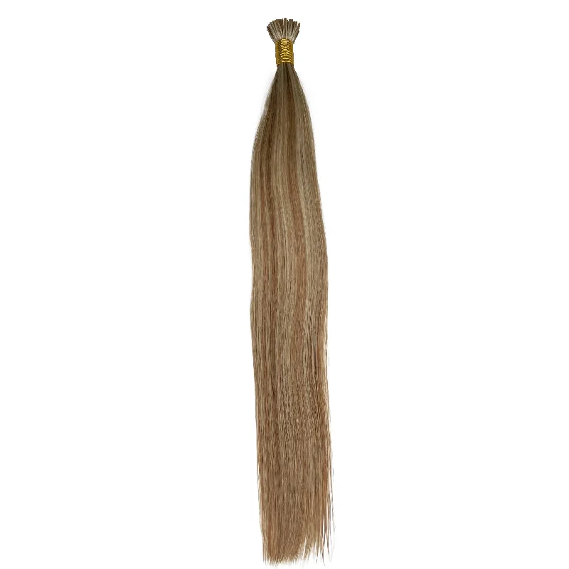 10A I-Tip Silky Straight Human Hair Extension P#8/613