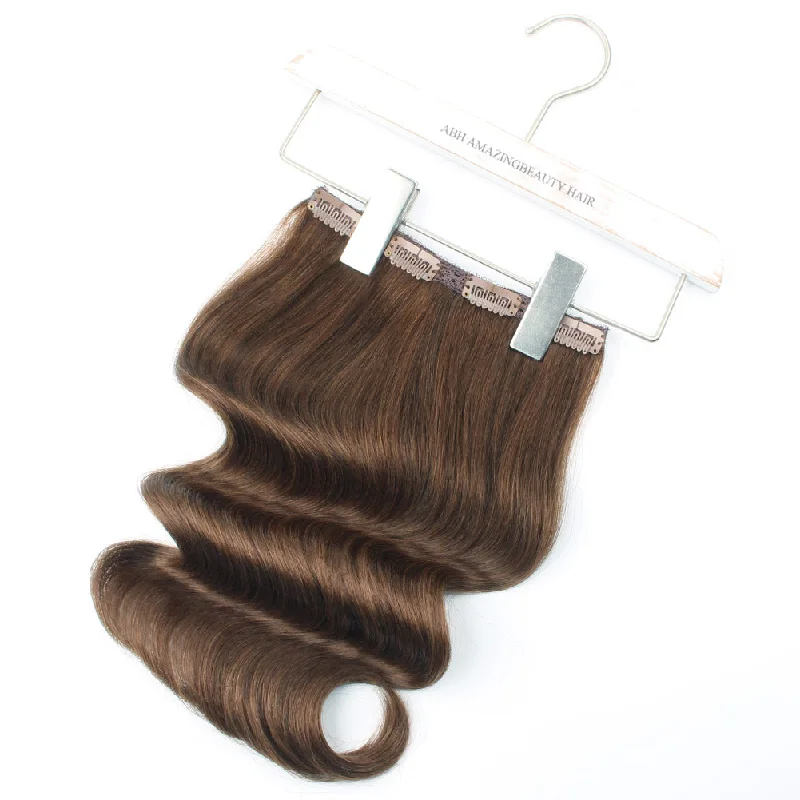 120G Reddish Brown 4# Clip in Hair Extensions