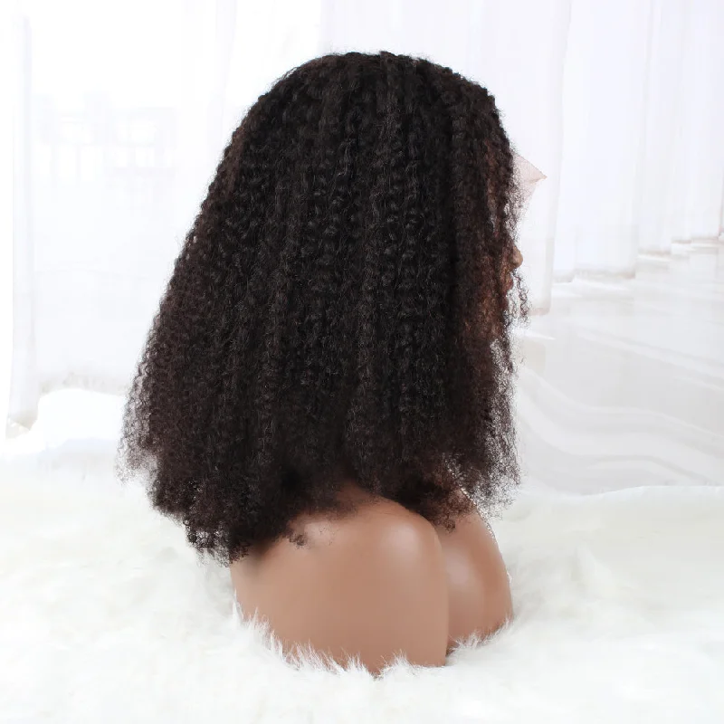 13x4 Lace Front Wigs Afro Coily Wigs Natural Hairline 4C Wigs Human Hair for Woman 150% Density