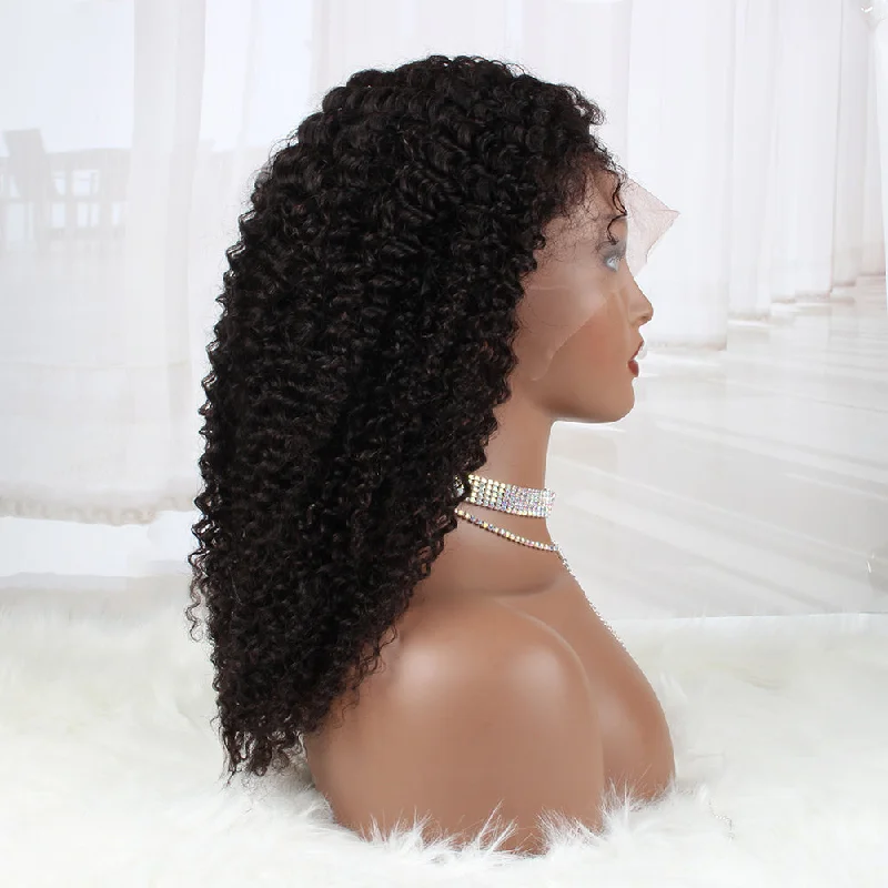 13x4 Lace Front Wigs Kinky Curly Wigs Natural Hairline 150% Density