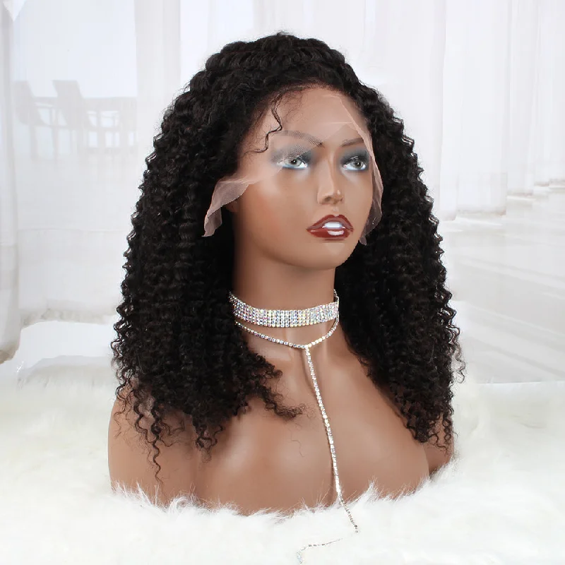 13x4 Lace Front Wigs Kinky Curly Wigs Natural Hairline 150% Density