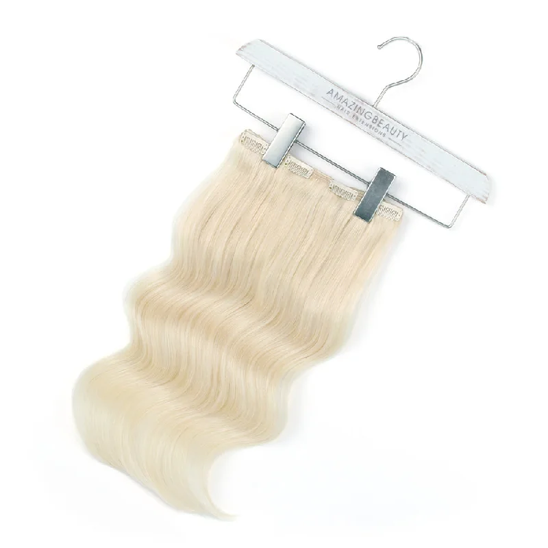 160g Platinum Blonde 60# Clip In Hair Extensions 20""