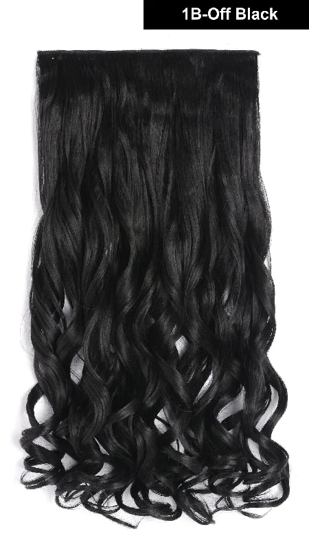 20"" Curly 3/4 Full Head Synthetic Hair Extensions Clip On/in Hairpieces 5 Clips