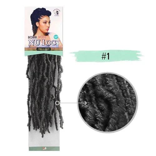 (5 + 1 FREE) Nu Locs 18"" African Roots Synthetic Crochet Braid Hair By Bobbi Boss