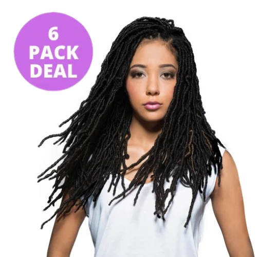 (5 + 1 FREE) Nu Locs 18"" African Roots Synthetic Crochet Braid Hair By Bobbi Boss