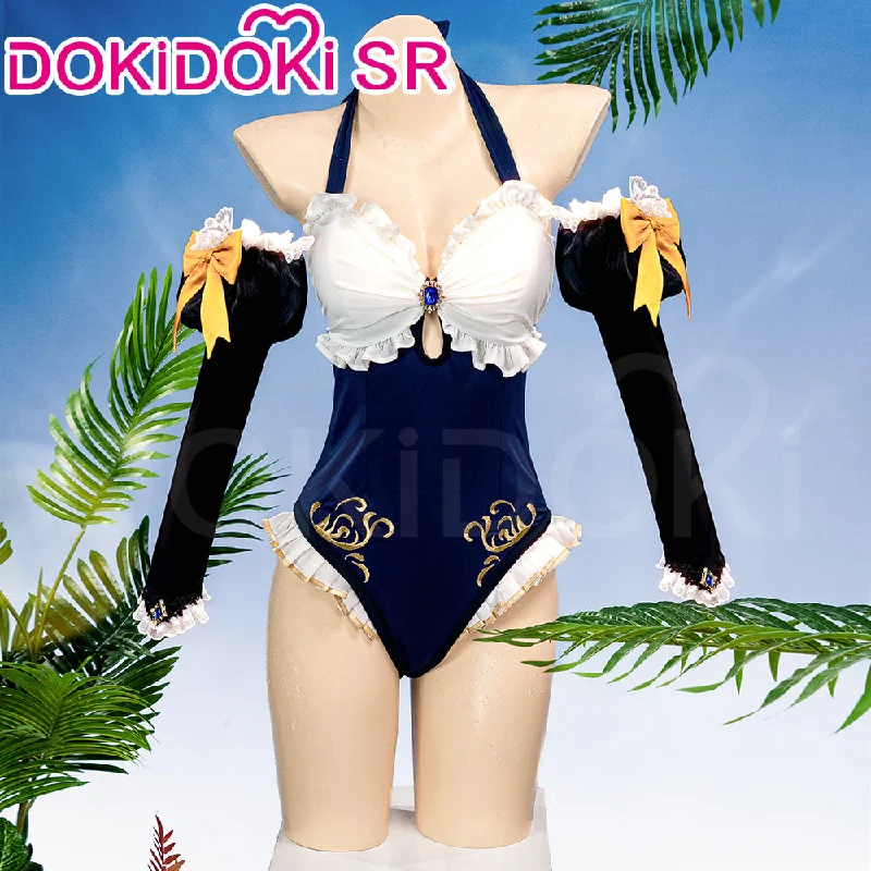 【Size S-3XL】DokiDoki-SR Game Genshin Impact Cosplay Navia Costume Swimsuit Doujin Fontaine