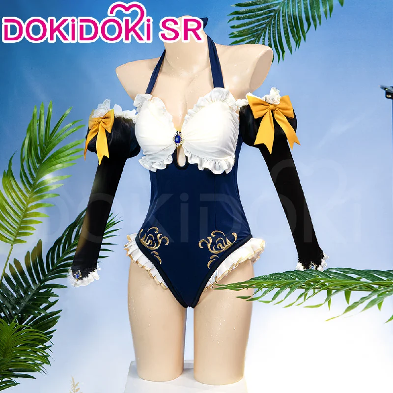 【Size S-3XL】DokiDoki-SR Game Genshin Impact Cosplay Navia Costume Swimsuit Doujin Fontaine