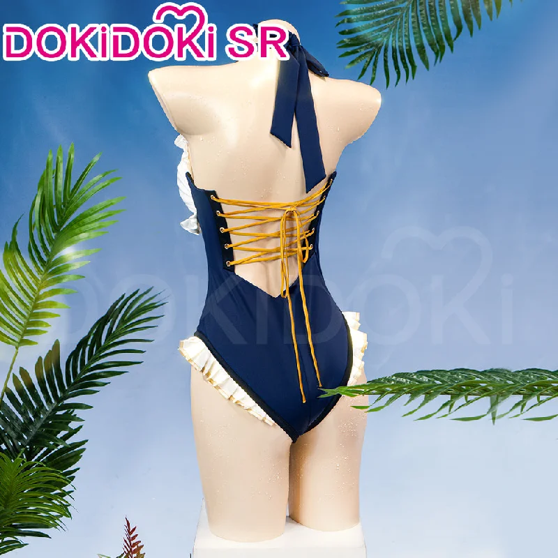 【Size S-3XL】DokiDoki-SR Game Genshin Impact Cosplay Navia Costume Swimsuit Doujin Fontaine