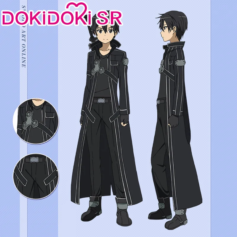 $5 Deposit =10% OFF Coupon DokiDoki-SR Anime Sword Art Online Cosplay Kirigaya Kazuto Costume SAO