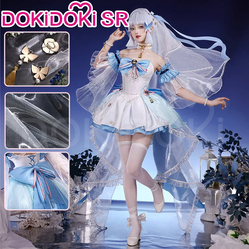 DokiDoki-SR Game Genshin Impact Cosplay Kamisato Ayaka Costume Confession Melody Doujin Dress