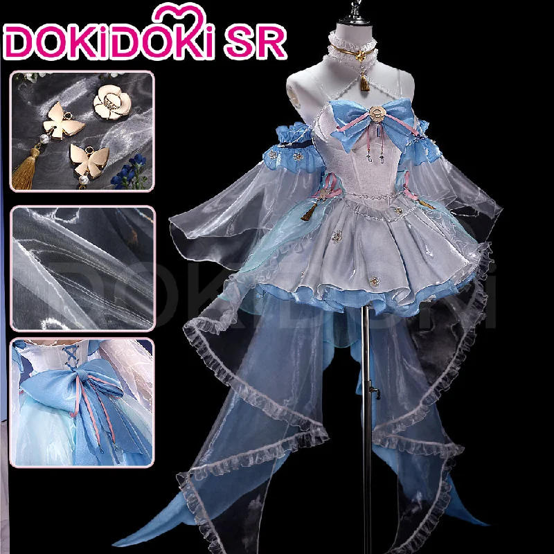 DokiDoki-SR Game Genshin Impact Cosplay Kamisato Ayaka Costume Confession Melody Doujin Dress