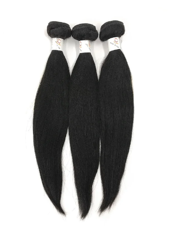 5A Brazilian 3 Bundle Set Straight w/ 13""X4"" Lace Frontal