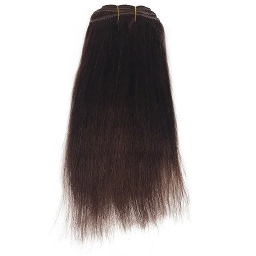 5A Yaki Straight Human Hair Extension Color #33