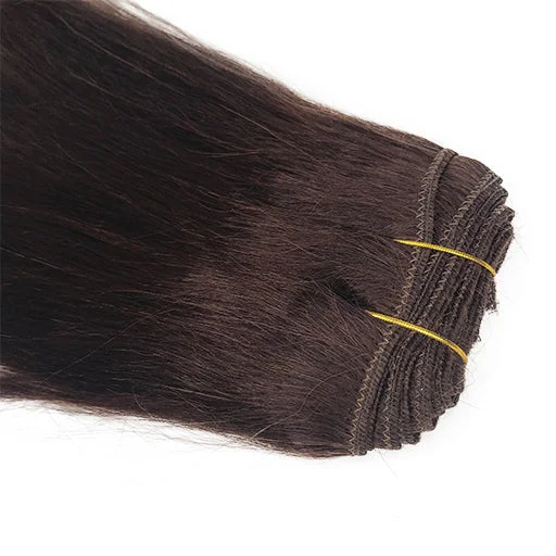 5A Yaki Straight Human Hair Extension Color #33