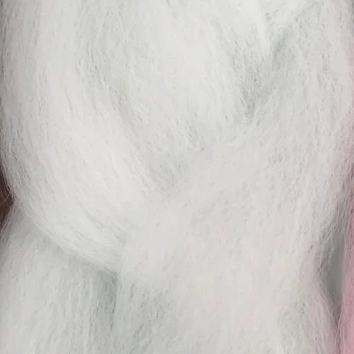 [BUY 5 + 1 FREE] 48"" Glow in the Dark Braid Kanekalon Braiding Hair (White Cotton Candy) by RastAfri