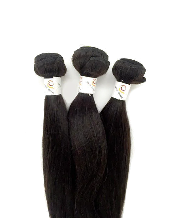 6A Indian 3 Bundle Set Straight Virgin Human Hair Extension 300g