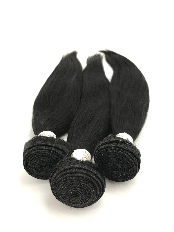 6A Indian 3 Bundle Set Straight Virgin Human Hair Extension 300g