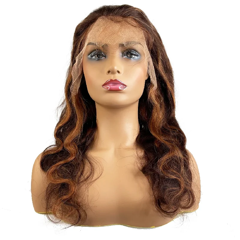 8A Body Wave Lace Frontal Wig  #4/30