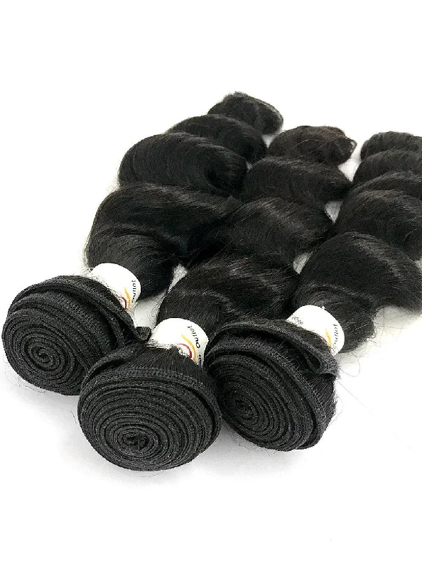 8A Malaysian 3 Bundle Set Loose Wave Virgin Human Hair Extension