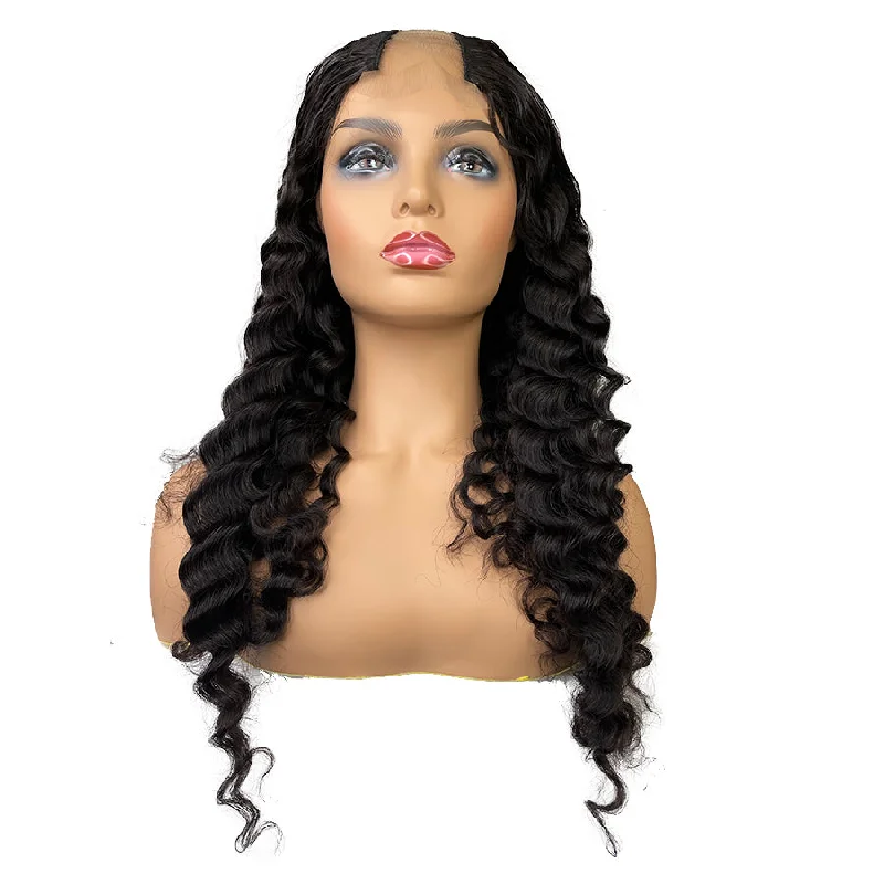 8A Malaysian Deep Wave V Part Human Hair Wig