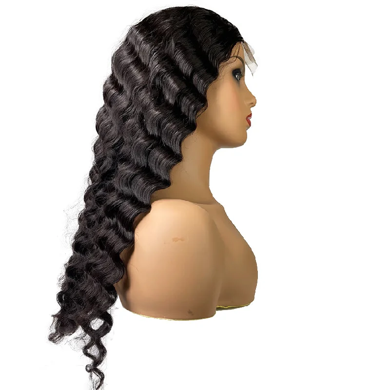 8A Malaysian Deep Wave V Part Human Hair Wig