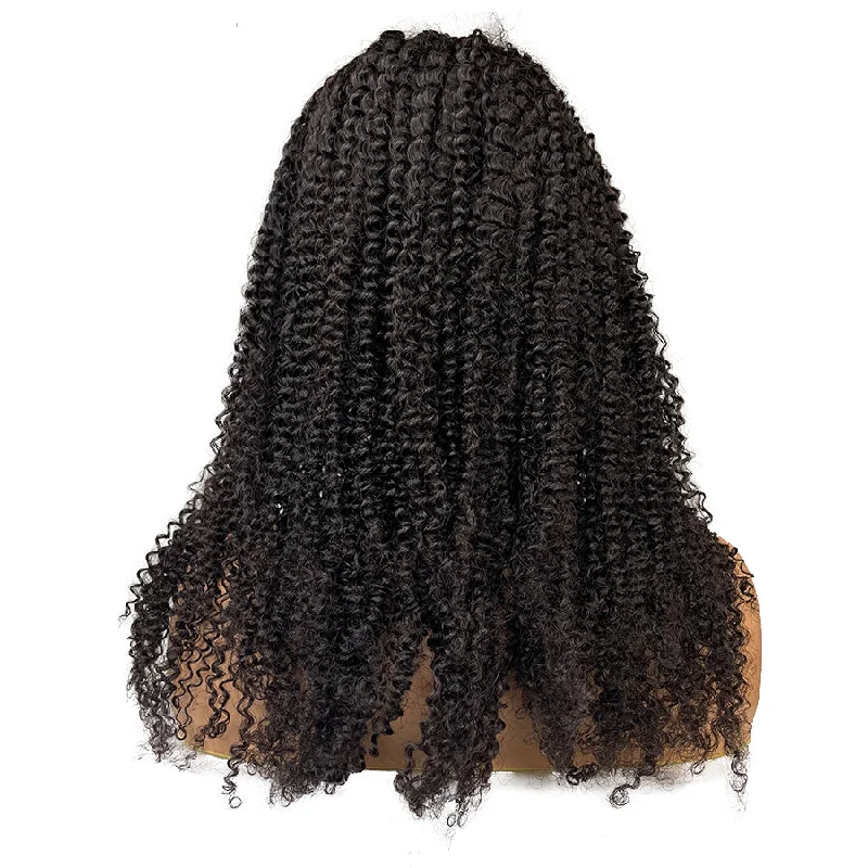 8A Malaysian Kinky Curl V Part Human Hair Wig