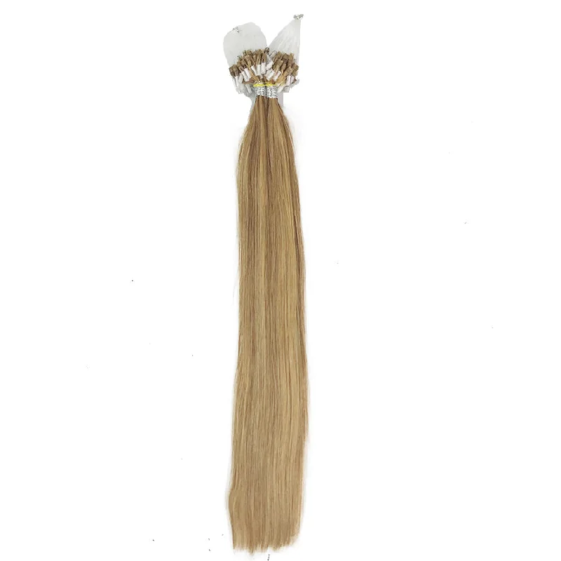 8A Micro Link Straight Human Hair Extension Color 24/27/17