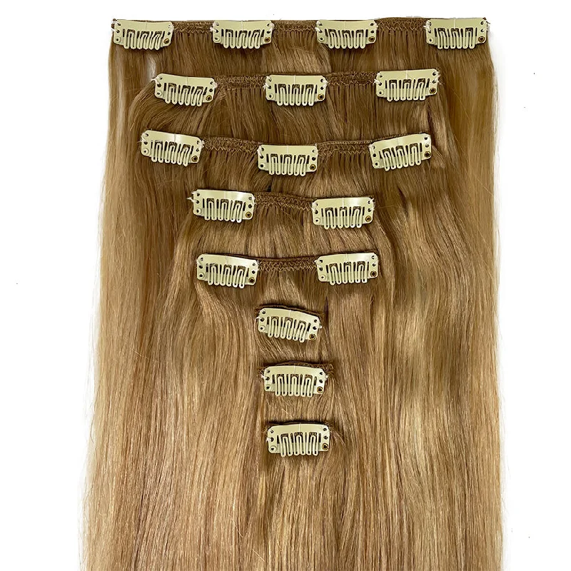 8A Straight Clip-In Human Hair Extension Color T#18-P#18/60