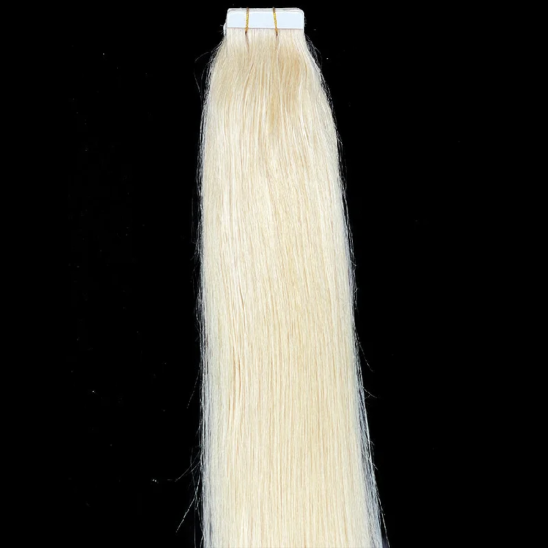 8A Straight Tape-In Human Hair Extension Color #1001