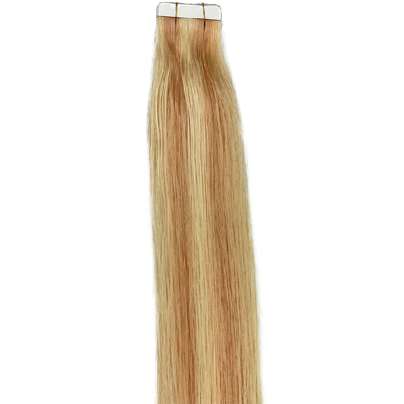 8A Straight Tape-In Human Hair Extension Color P#27/613