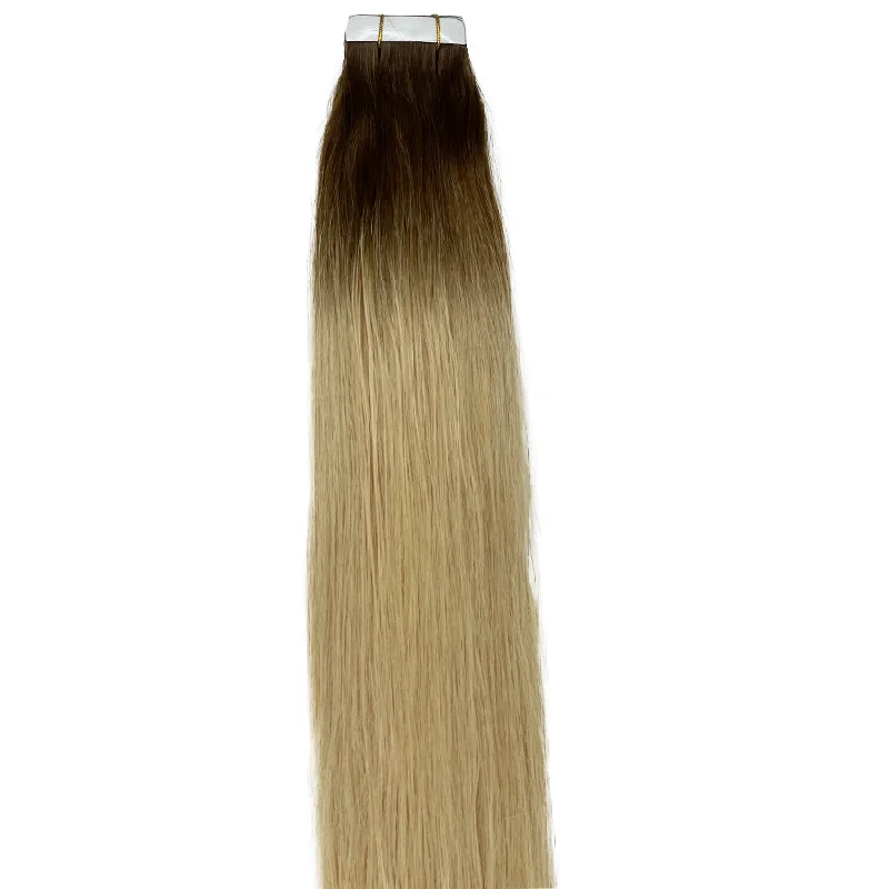 8A Straight Tape-In Human Hair Extension Color T#4/M18/22