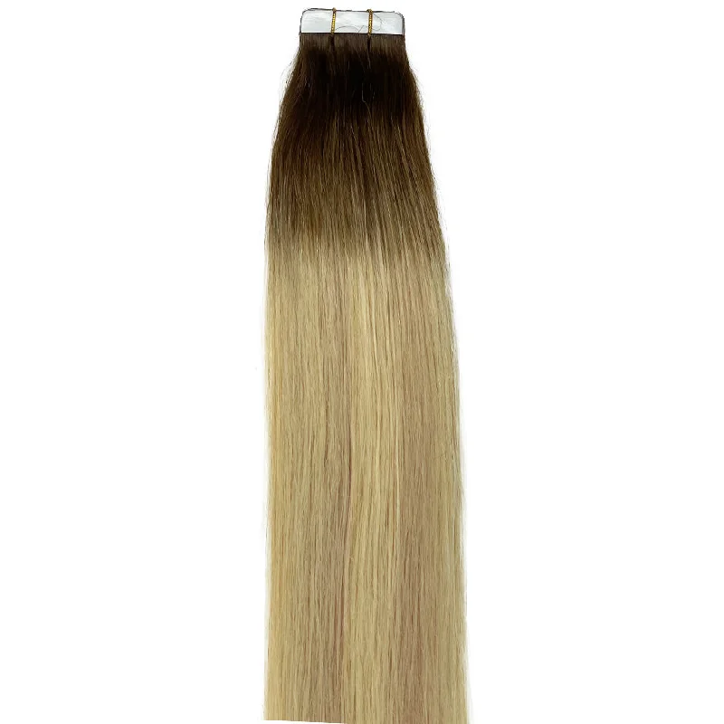 8A Straight Tape-In Human Hair Extension Color T#4/P18/1001