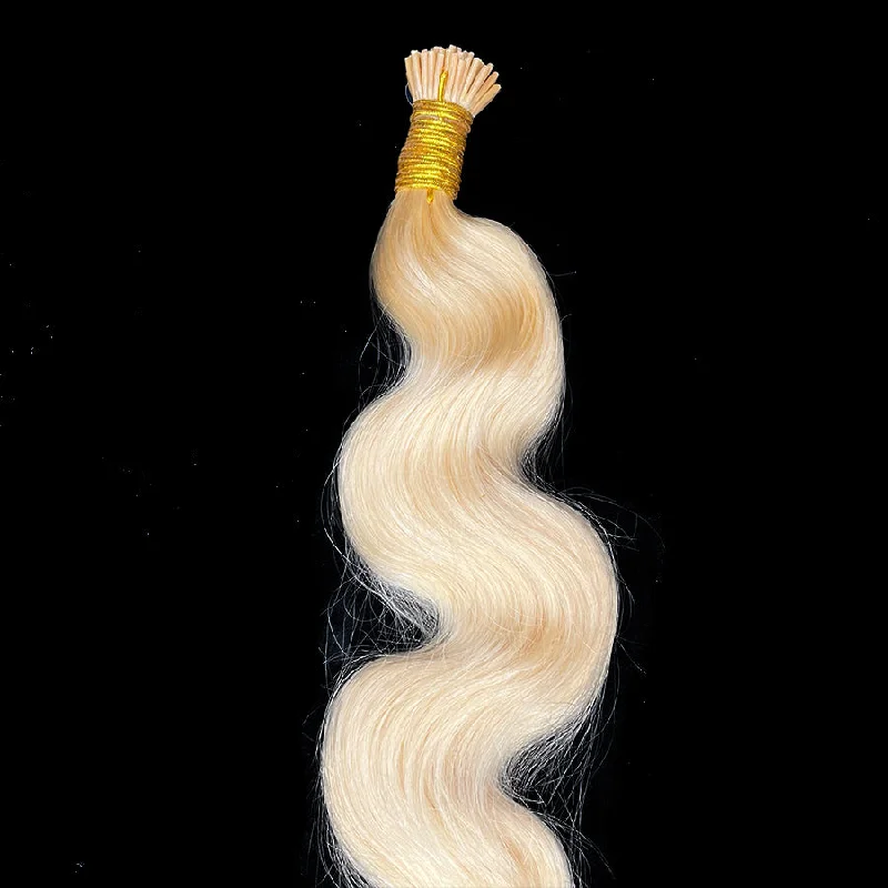 10A Malaysian I-Tip Body Wave Human Hair Extension Color #613