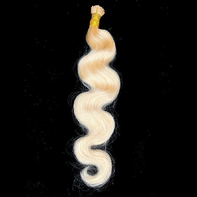 10A Malaysian I-Tip Body Wave Human Hair Extension Color #613