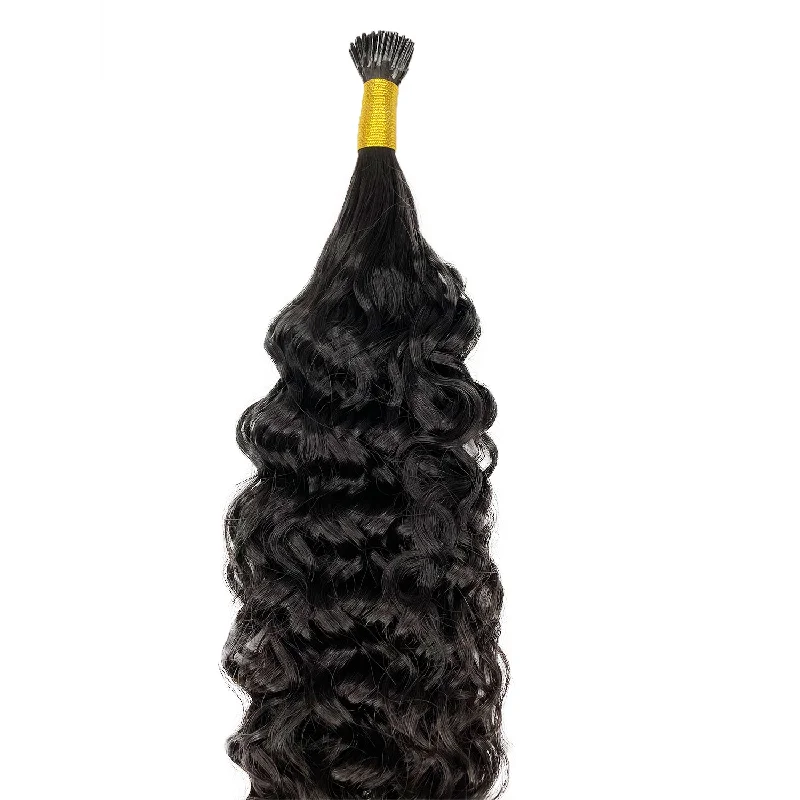 10A Malaysian I-Tip Natural Wave Human Hair Extension Natural