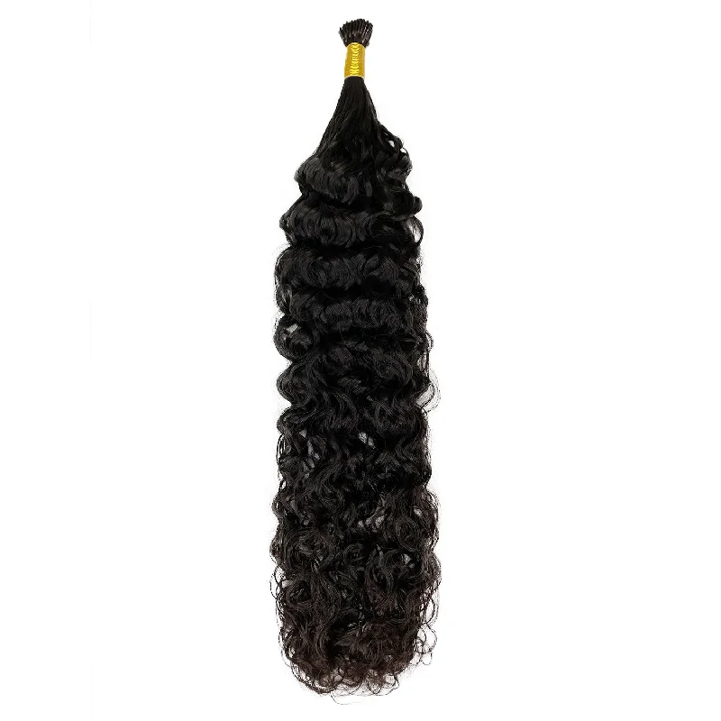 10A Malaysian I-Tip Natural Wave Human Hair Extension Natural