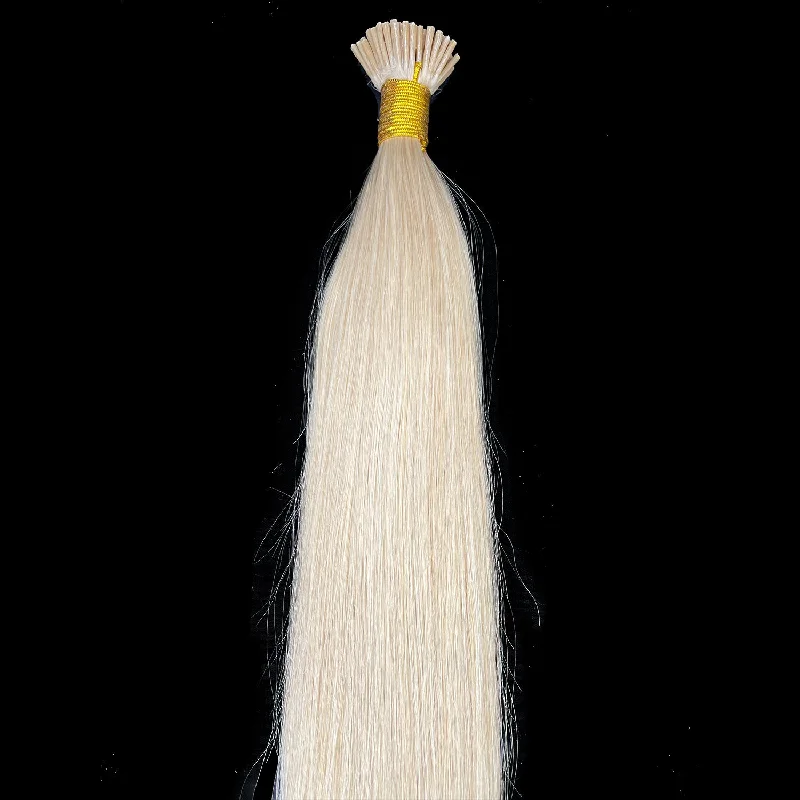 10A Malaysian I-Tip Silky Straight Human Hair Extension Color #18/1001