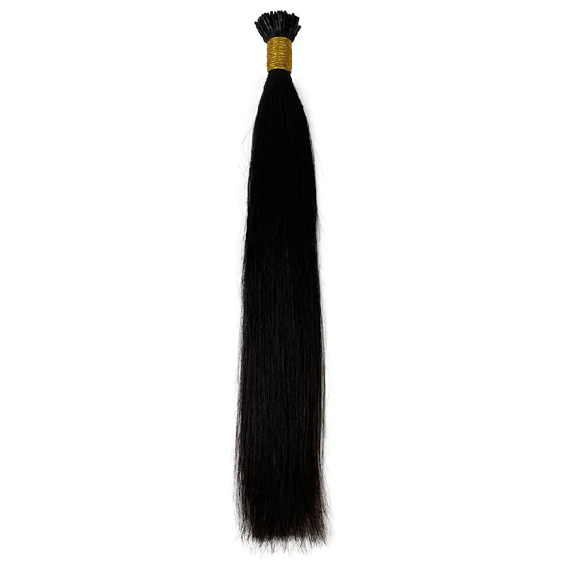 10A I-Tip Silky Straight Human Hair Extension Natural