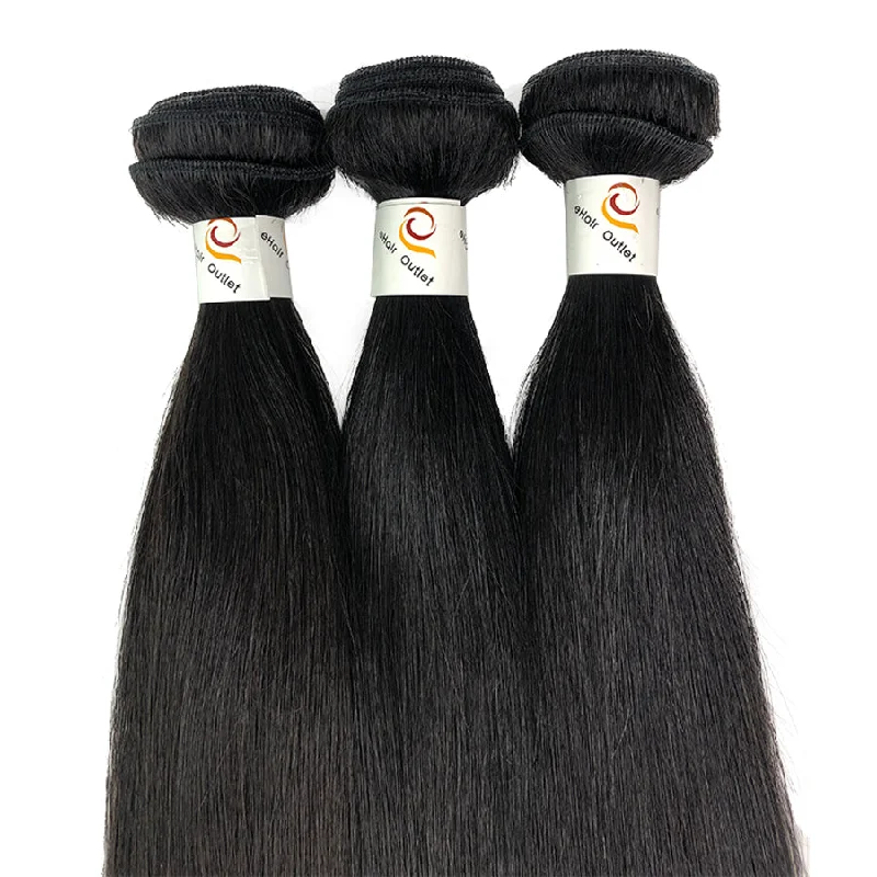 10A 3 Bundle Set Straight Raw Virgin Human Hair Extension