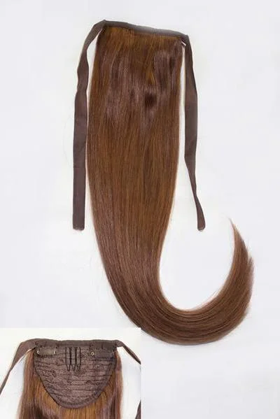 AIRess Clip & Tie Ponytail - Chestnut Brown