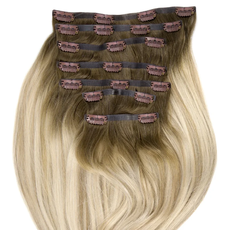 Arctic Rooted Ultra Narrow Clip In Hair Extensions