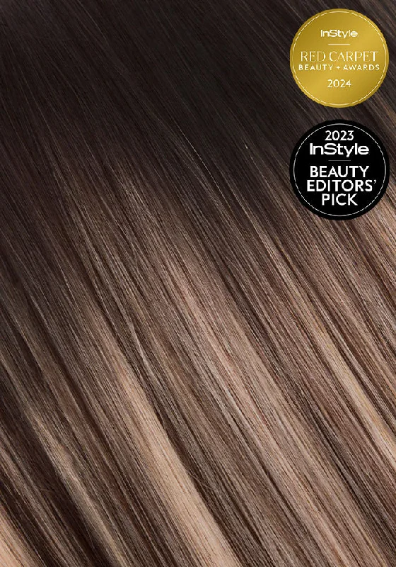 BELLAMI Silk Seam 20"" 180g Dark Honey Cocoa Highlight Hair Extensions